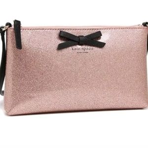 Kate Spade Pink Rose Gold Glitter Cross Body